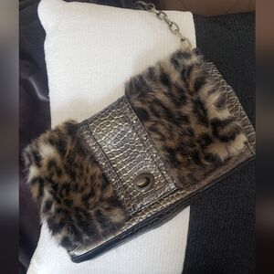 💫MAXX New York:  Faux-Fur Leopard and Croc Bag